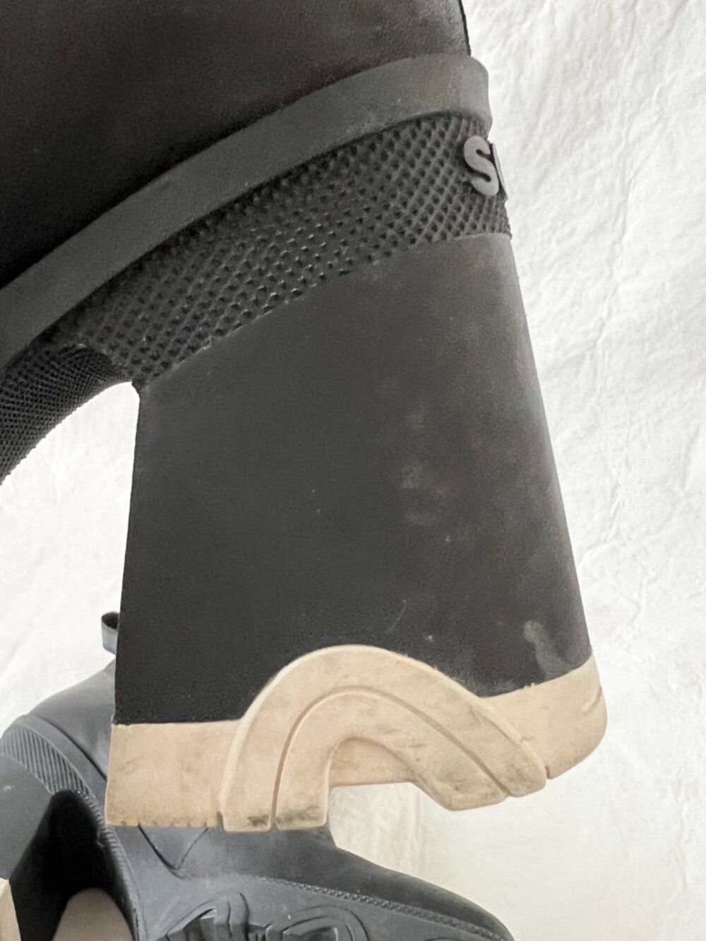 Sorel chelsea boots black leather waterproof block high heel size 7 platform - Picture 11 of 14